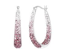 Pendientes 1 par de diamantes de imitación decorativo aro pendiente aleación san valentín Huggie Pendientes para niñas aleación rosa limpiador tamaño caja joyería, Taille unique, Metal, Sin gema