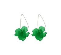 Pendientes 1 par de diseño Flor de resina colorida Pendientes largos bohemio Pendientes de pétalos hechos a mano Pendientes de mujeres