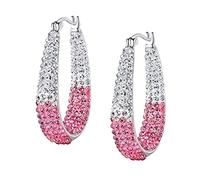 Pendientes 1 par de pendientes de aro decorativos de aleación de San Valentín Huggie para niñas rosa, talla única, Acero aleado, Sin piedra preciosa