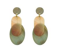 Pendientes acodados geométricos de acrílico verde del gradiente, convenientes para las mujeres en escenarios múltiples como la conmutación y la socialización