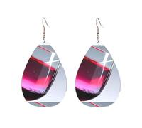 Pendientes acrílicos en forma de gota, bonitos aretes colgantes de botella de vino tinto, ligeros, modernos, con forma de lágrima, One Size, Acrílico, Sin piedra preciosa
