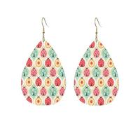 Pendientes acrílicos en forma de gota, diseño de mariquitas, diseño de caricatura, ligeros, a la moda, aretes colgantes de lágrima, One Size, Acrílico, Sin piedra preciosa