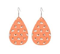 Pendientes acrílicos en forma de gota, diseño de perro con huesos grandes, ligeros, a la moda, aretes colgantes de lágrima, talla única, Acrílico, Sin piedra preciosa