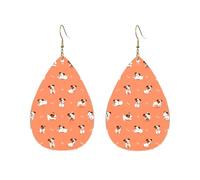 Pendientes acrílicos en forma de gota, diseño de perro con huesos grandes, ligeros, a la moda, aretes colgantes de lágrima, talla única, Acrílico, Sin piedra preciosa