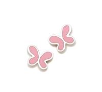 Pendientes Agatha Ruiz de la Prada plata Ley 925m colección ROSCA niña 7mm. mariposa rosa - Modelo: 011ROS