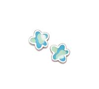 Pendientes Agatha Ruiz de la Prada Plata Ley 925m niña AQUA 7mm. forma flor azul
