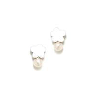 Pendientes Agatha Ruiz de la Prada Plata Ley niña NEW BEBÉ 8mm. flor perla 3mm.