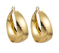 Pendientes anchos hechos a mano con forma geométrica de gota, joyería de oreja con textura de hierro para amantes de la moda, aro ancho, talla única, como se describe, como se describe
