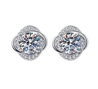 Pendientes Aro Hipoalergenicos Pendiente Plata Pequeños Cubic Zirconia Aretes de Pendiente de Oro Mujer 18 Kilates Regalo de Joyería Pendientes Clip