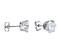 Pendientes Aro Mujer Pendientes de circón de un diamante hexagonal clásico novia Joyas personalidad para mujeres y niñas Mostrar temperamento circón diamante completo (Silver, One Size)