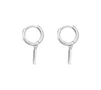 Pendientes Aro Plata Mujer,Pendientes De Aro Minimalistas Pendientes Colgantes De Plata De Ley 925 Pendientes Colgantes De Barra Pendientes Colgantes Para Damas Niñas Fiesta Oficina Regalos De Vacac
