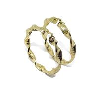 Pendientes Aros de oro amarillo de 18ktes de 6mm de anchos y 5.50cm de diámetro exterior