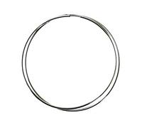 Pendientes aros plata Ley 925m finos lisos 70mm. diámetro [AC0244]