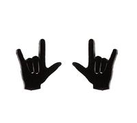 Pendientes Aros Plata Pendientes de inoxidable personalizados I You Hand Sign Sign de mujer Minimal Jewelry (D, One Size)