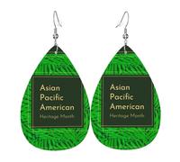 Pendientes Asian American And Pacific Islander Heritage Month Aretes Colgantes Moda Pendientescolgantes Vintage Pendientesde Piel Sintética Para Varias Ocasiones De Fiesta Mujeres Fiesta