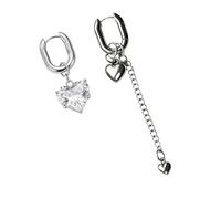 Pendientes asimétricos con estilo con forma de corazón para uso diario Pendientes de fiesta con estilo