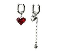 Pendientes asimétricos con estilo con forma de corazón para uso diario Pendientes de fiesta con estilo