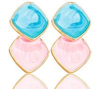Pendientes azules y rosados, decoración de camiseta de vestido para mujeres embarazadas, idea de revelación de género, fiesta de baby shower, regalo para mamá y esposa - por ZouYee, Zinc, No es una