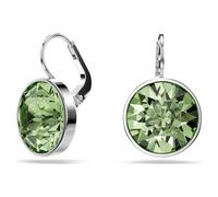 Swarovski Pendientes Bella, Talla redonda, Verdes, Baño tono oro