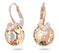 Pendientes Bella V, Talla redonda, Tono dorado, Baño tono oro rosa OS