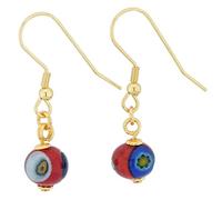 Pendientes Bola Roja Mosaico Murano