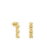 Pendientes Bold Bear largos bañados en oro 18 kt sobre plata