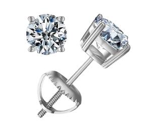 Pendientes botón para mujer 1 Par de Joyas Elegantes de 2 quilates
