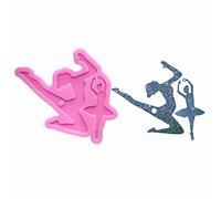 Pendientes brillantes con forma de niña bailarina, moldes de silicona para bailarina de ballet, llavero, molde de arcilla polimérica, collar, colgante epoxi, joyería, resina, manualidades, mochila,