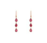 Pendientes Cerdeña Triple Lágrima Rosegold Turmalina Rosa
