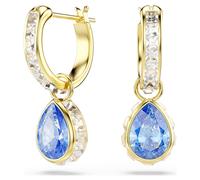 Pendientes Chroma, Talla pera, Azules, Acabado en oro de 18 quilates OS