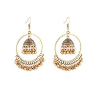 Pendientes clásicos con colgante de campanas Jhumka, estilo étnico, indio, joyería de moda, decoración de cumpleaños, para mujer, plata, talla única, Metal, No.