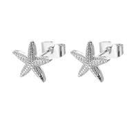 Pendientes clásicos de estrellas de mar con temática marina chapados en oro de acero inoxidable para mujer, joyería delicada para mujer, aretes temáticos de playa, regalo de joyería con temática