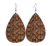 Pendientes clásicos de piel de serpiente para mujer, colgantes, aretes de lágrima, ligeros, regalos para mujeres y niñas