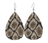 Pendientes clásicos de piel de serpiente para mujer, colgantes, aretes de lágrima, ligeros, regalos para mujeres y niñas