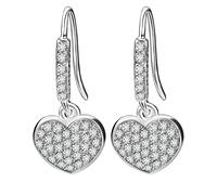 Pendientes clásicos para mujer, aretes pequeños para mujer, piedra de temperamento de flor epoxi blanca, talla única, Metal