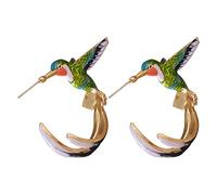 Pendientes clásicos para mujer, diseño de Halloween, divertidos y alternativos, con personalidad, a la moda, con impresión acrílica, hoja de otoño para mujer, talla única, Acrílico