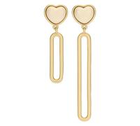 Pendientes colgantes asimétricos corazón