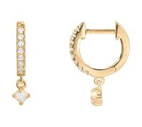 Pendientes colgantes chapados en oro S925 de plata de ley para mujer, diseño de cruz, A, Metal