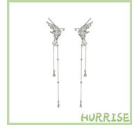 Pendientes colgantes con forma de ala, accesorio de metal para fiestas, viajes, baile, citas, bodas, metal de calidad.