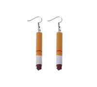 Pendientes colgantes con forma de colillas de cigarrillo realistas creativos, joyería a juego, regalos para mujeres y niñas, citas nocturnas P, Silicona