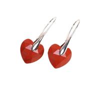 Pendientes Colgantes con Forma De Corazón De Piedra Preciosa Roja para Mujer, Adolescentes, con Gancho, Modernos Y Bonitos, para Bodas Y Fiestas.