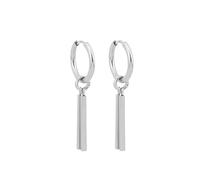 Pendientes colgantes cortos minimalistas de doble barra para hombres y mujeres, dijes de acero inoxidable 316L, aros con bisagras, cartílago, hélice, moda, personalizados, punk, línea geométrica, palo