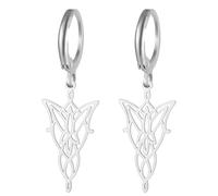 Pendientes colgantes de acero inoxidable para mujer, diseño de princesa elfa, hoja de Aragorn, Arwen, Evenstar, joyería de elfos, talla única, Acero inoxidable, Sin piedra preciosa