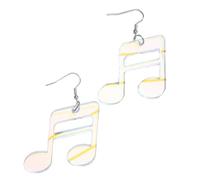 Pendientes colgantes de acrílico creativo con notas musicales, de moda, accesorios de moda para creadores de tendencias, aretes negros transparentes, talla única, como se describe, como se describe