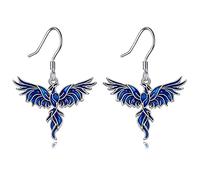 Pendientes colgantes de animal para mujeres, aretes de animal de plata de ley 925, regalos de joyería para niñas, mamá e hija, Plata de ley, Circonita cúbica