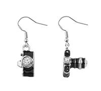 Pendientes colgantes de cámara pequeña con dije de fotografía, regalo de cámara, aretes de fotógrafo, 2.0