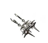 Pendientes Colgantes De Corazón/estrella Góticos Vanguardistas Accesorios Ligeros Para Las Orejas Joyería Para Mujer Acento Atuendo Moderno Joyería Efecto Líquido