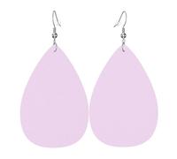 Pendientes colgantes de cuero con diseño de lágrima con la bandera de Alemania para mujer, novia, esposa, talla única, Cuero