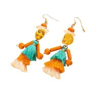 Pendientes Colgantes De Esqueleto Bohemio Portátiles Joyería Borlas Punk Góticas Para Mujeres Estilos Étnicos Cómodos Durante Todo Día Pendientes Para Festivales Fiesta Halloween