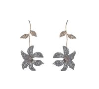 Pendientes colgantes de flor vintage, pendientes engastados con diamantes para mujer, accesorios de moda, joyas creativas ideales como regalo